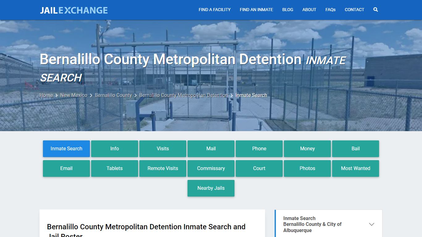 Inmate Search: Roster & Mugshots - Bernalillo County Metropolitan ...